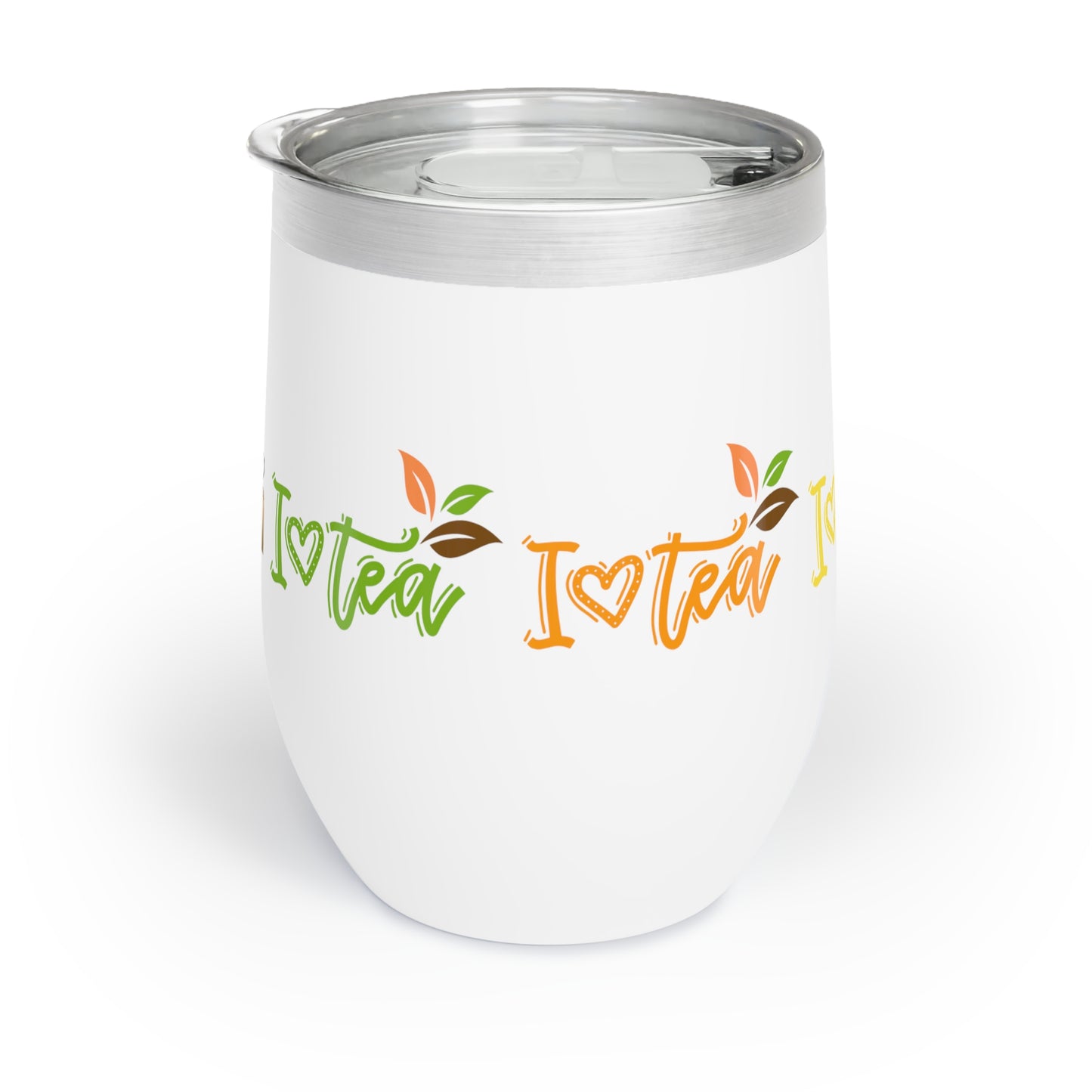 I Love Tea Insulated Cup Mug with Lid, Copper Vacuum Insulated Cup, 12oz