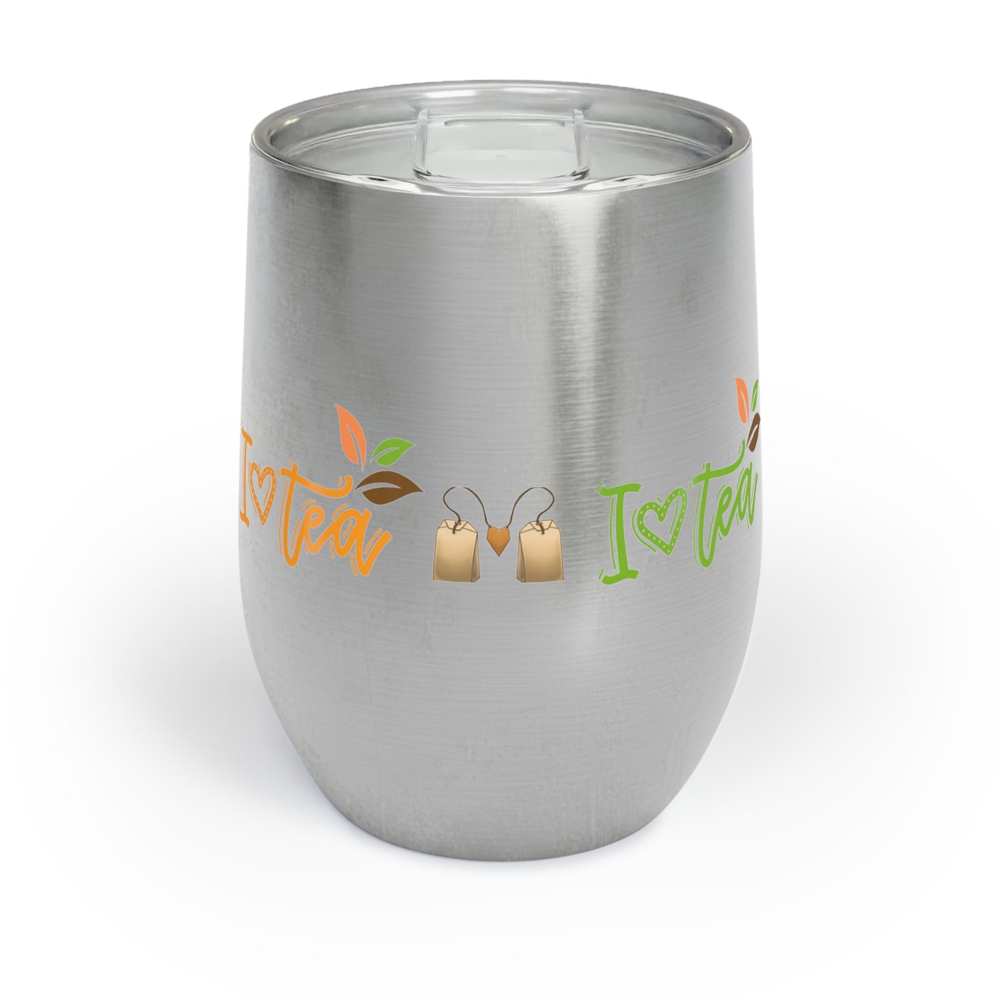 I Love Tea Insulated Cup Mug with Lid, Copper Vacuum Insulated Cup, 12oz
