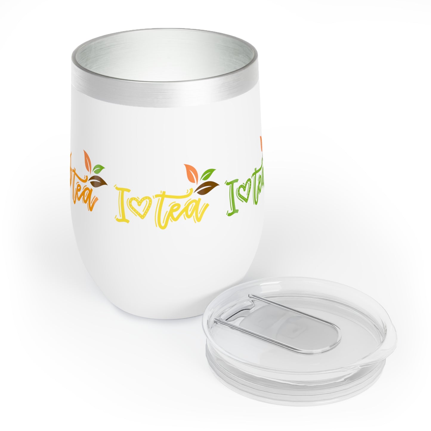 I Love Tea Insulated Cup Mug with Lid, Copper Vacuum Insulated Cup, 12oz