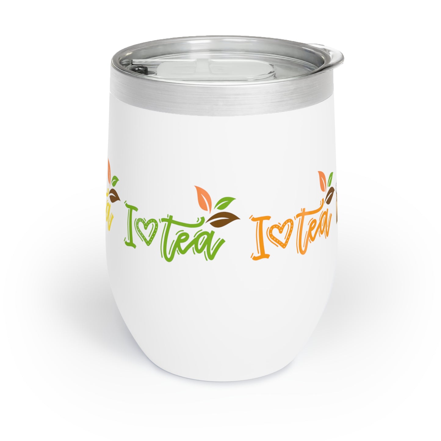 I Love Tea Insulated Cup Mug with Lid, Copper Vacuum Insulated Cup, 12oz