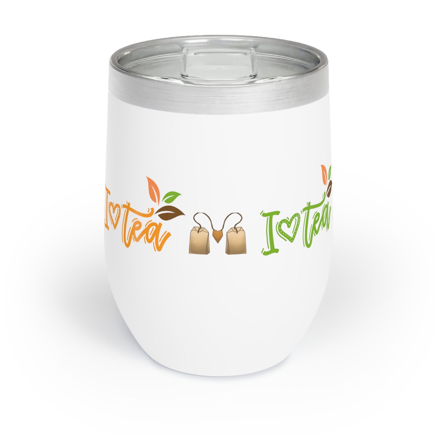 I Love Tea Insulated Cup Mug with Lid, Copper Vacuum Insulated Cup, 12oz