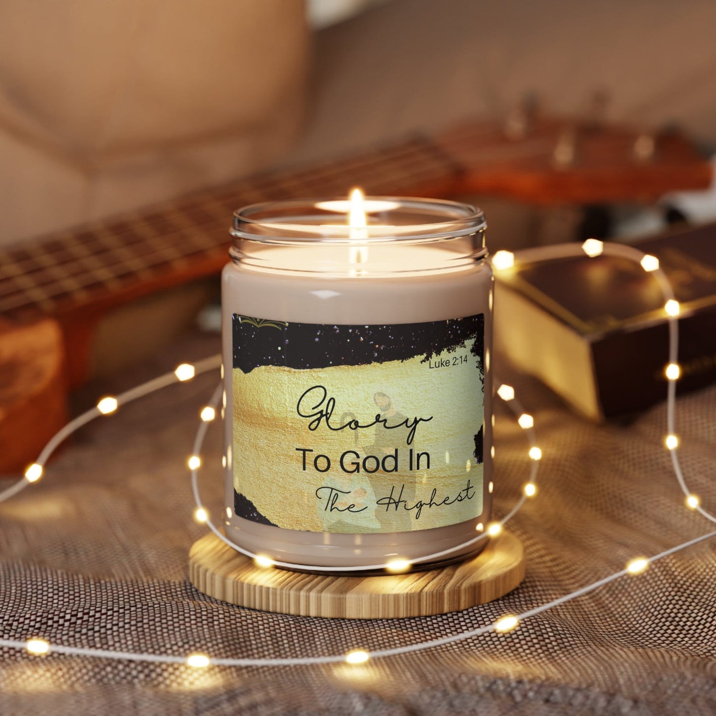 Holiday Nativity Scene Inspirational Scented Soy Candle, 9oz