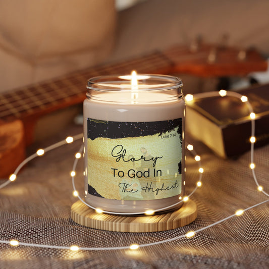 Holiday Nativity Scene Inspirational Scented Soy Candle, 9oz