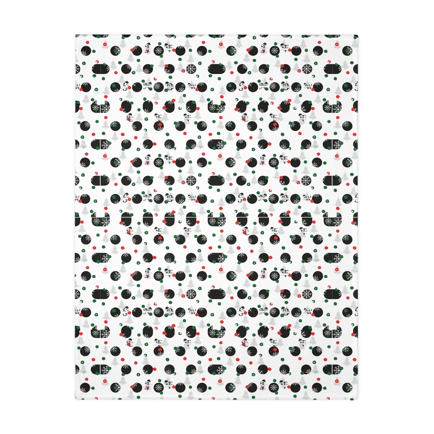Christmas Holiday, Let It Snow Throw, Velveteen Minky Gift Blanket (Two-sided print)