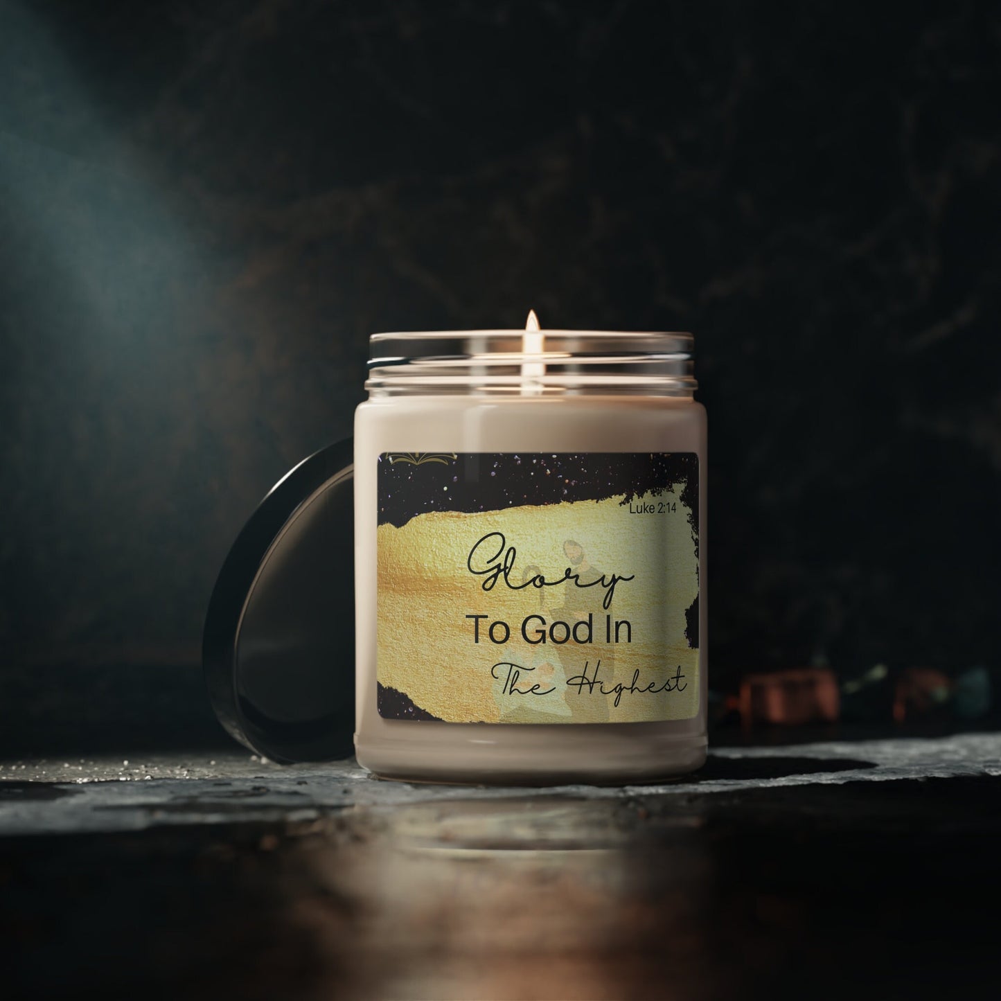 Holiday Nativity Scene Inspirational Scented Soy Candle, 9oz