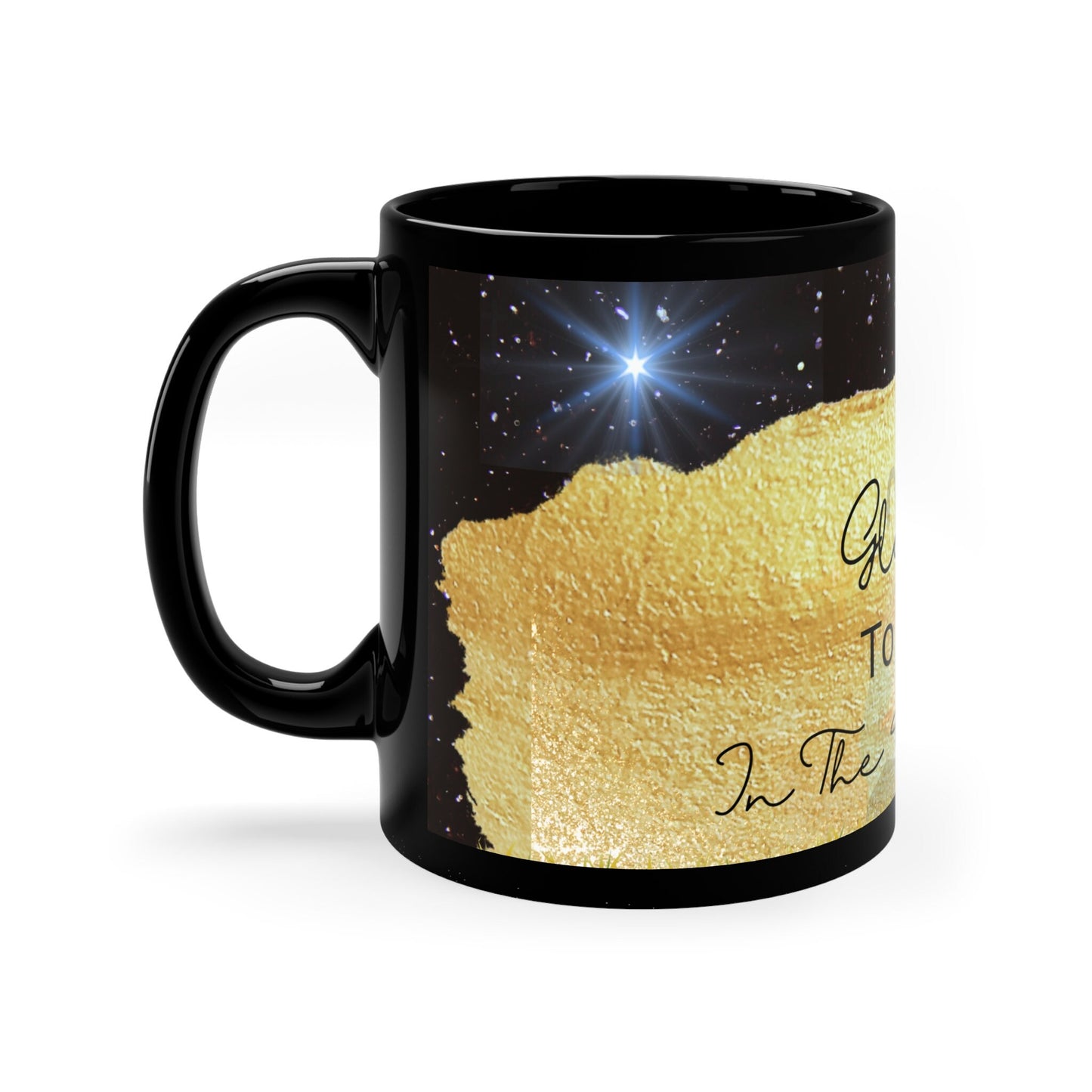 Holiday, Christian, Religious, Nativity, Inspirational 11oz Black Mug