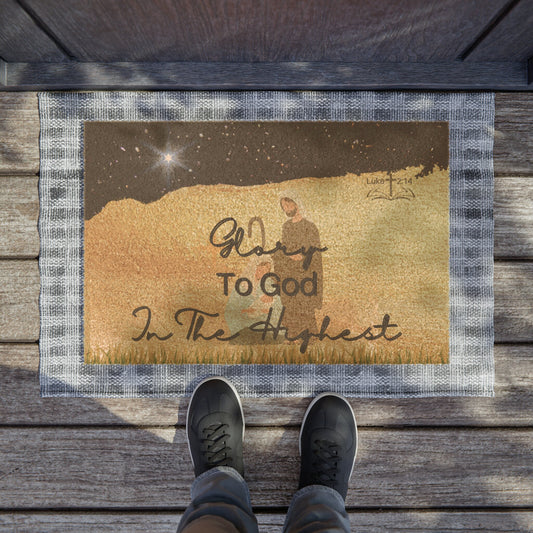 Holiday, Nativity Scene, Inspirational 24" x 16" Doormat