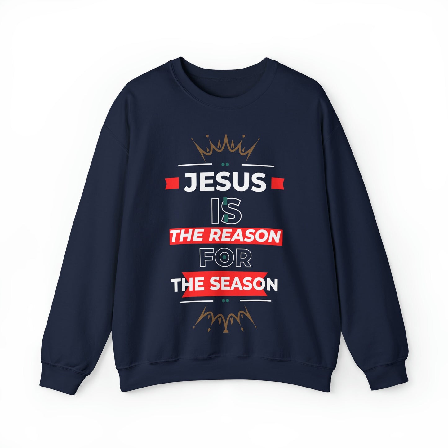 Crewneck Sweatshirt, Inspirational, Christian, Religious, Holiday, Christmas, Jesus, Reason, Season, Unisex, Cotton Poly, Graphic Sweatshirt