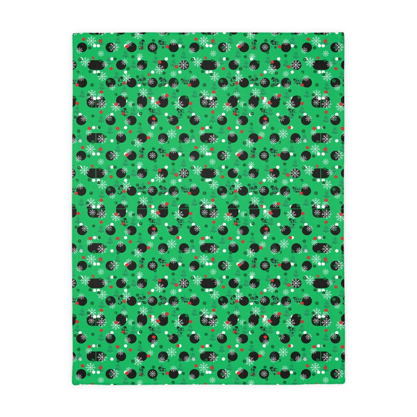 Christmas Holiday, Let It Snow Throw, Velveteen Minky Gift Blanket (Two-sided print)